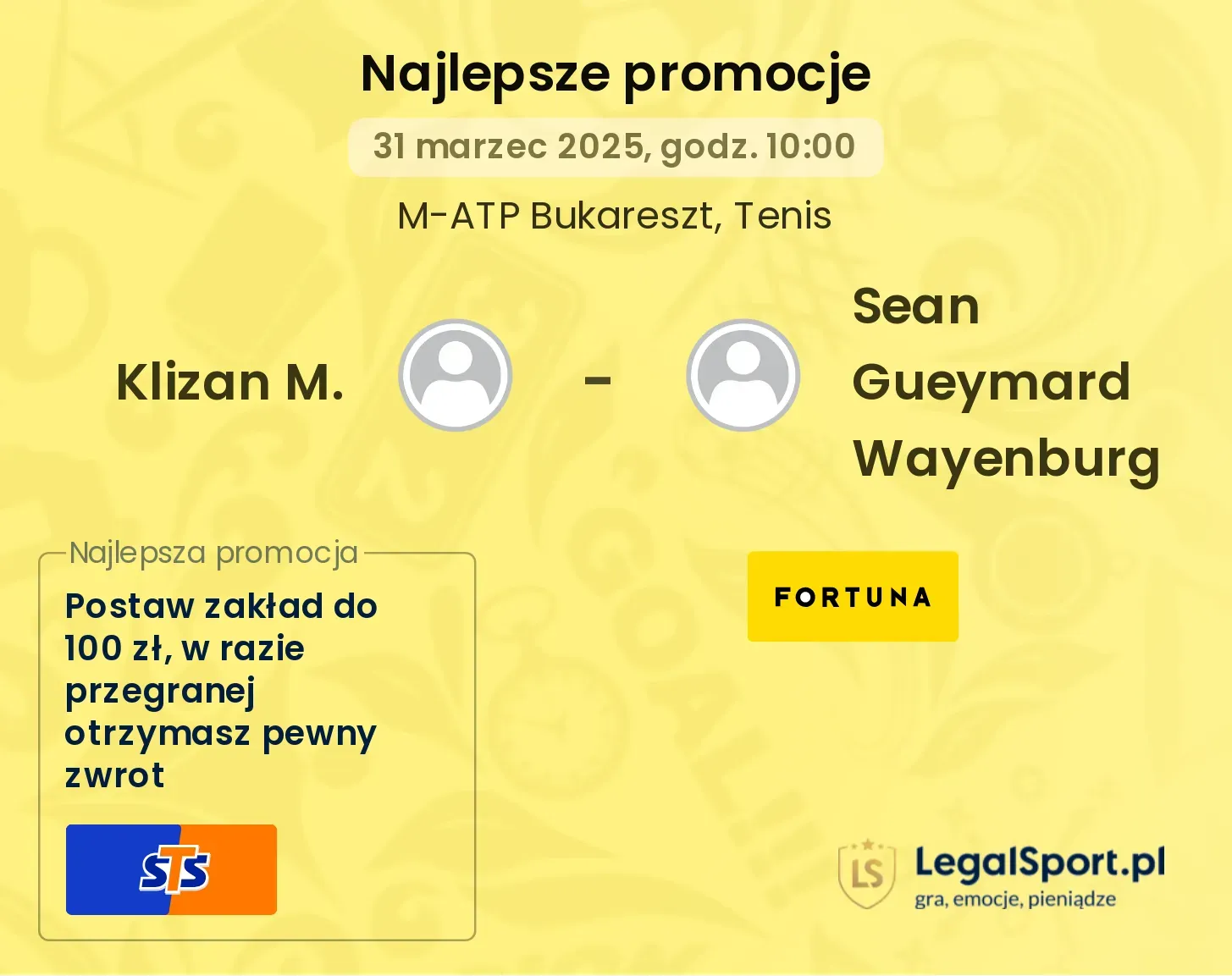 Klizan M. - Sean Gueymard Wayenburg promocje bukmacherskie