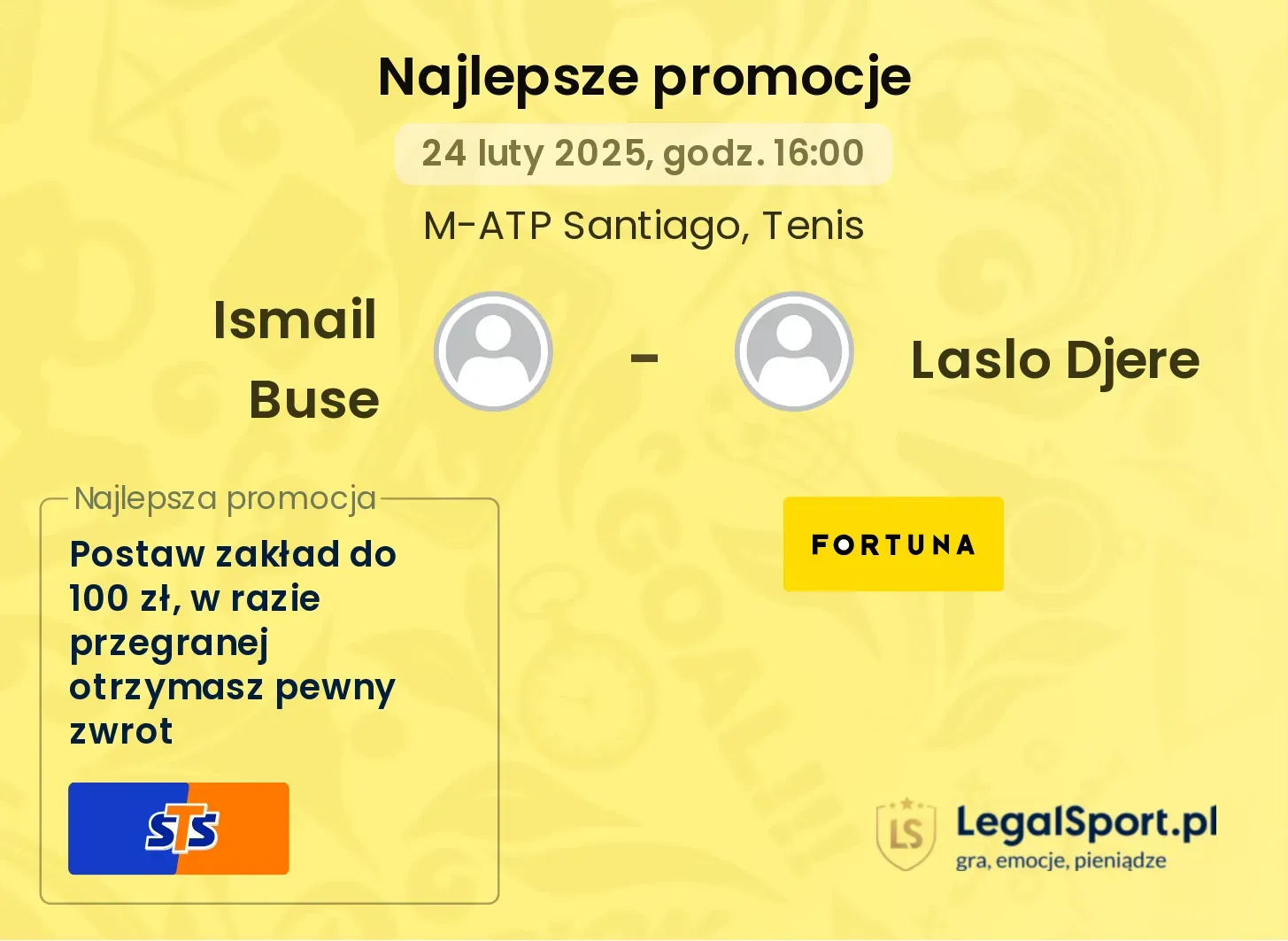 Ismail Buse - Laslo Djere promocje u bukmacherów