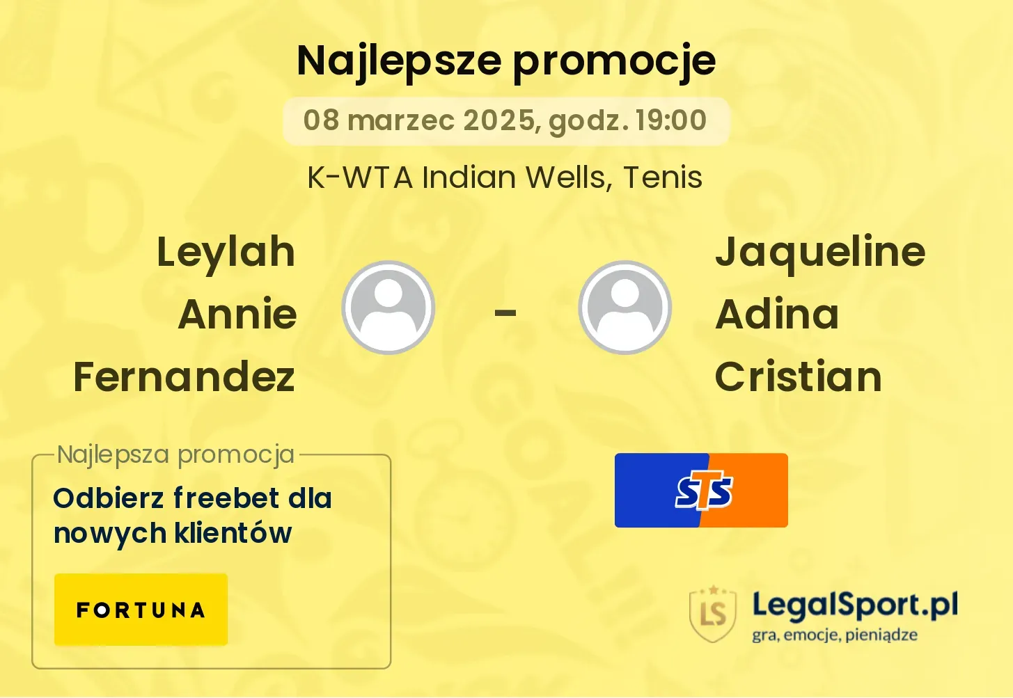 Leylah Annie Fernandez - Jaqueline Adina Cristian promocje bukmacherskie