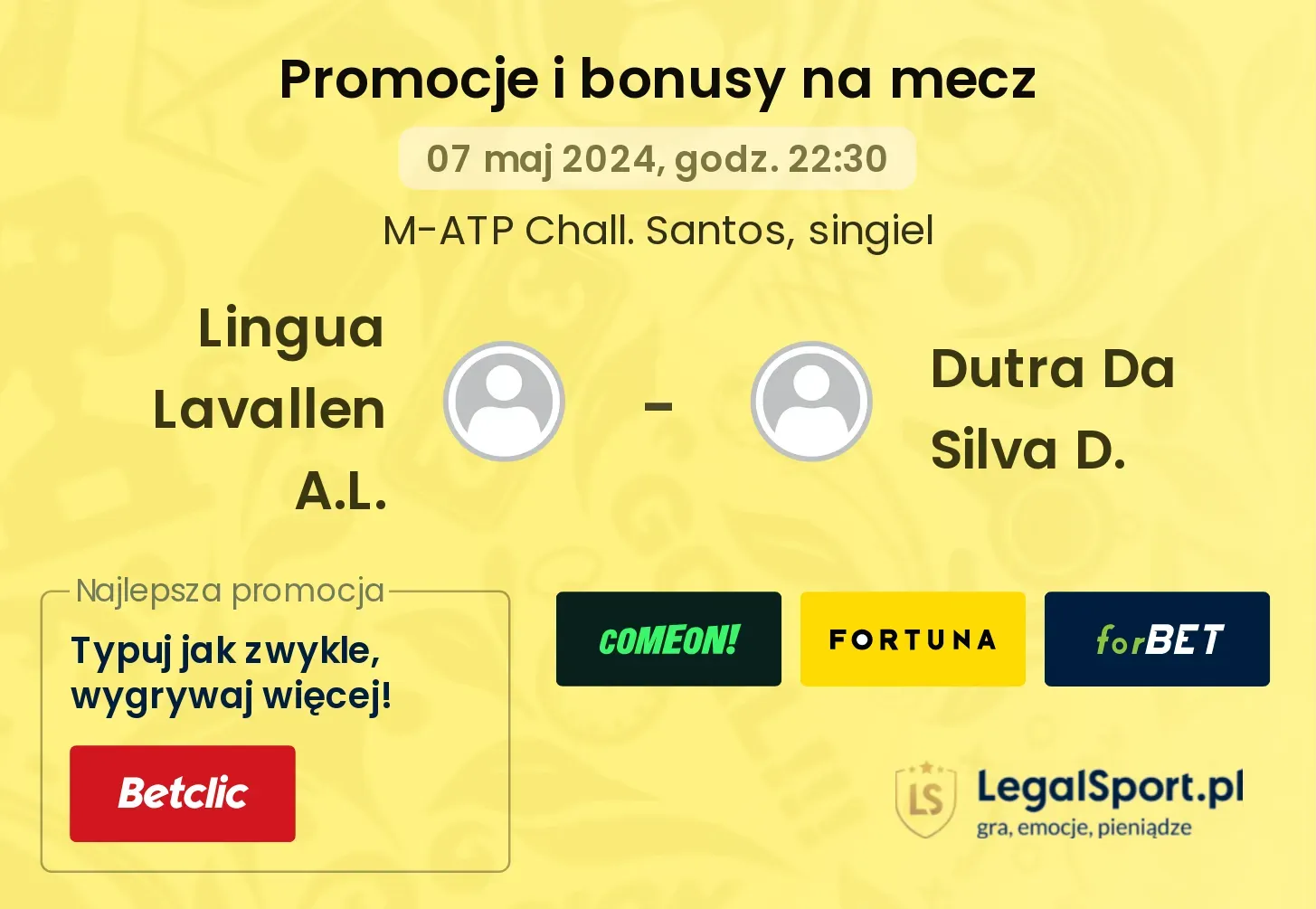 Lingua Lavallen A.L. - Dutra Da Silva D. promocje bonusy na mecz