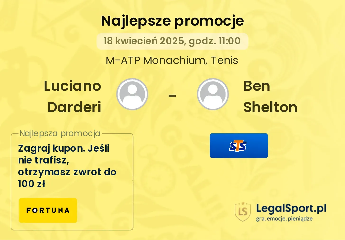 Luciano Darderi - Ben Shelton promocje bukmacherskie
