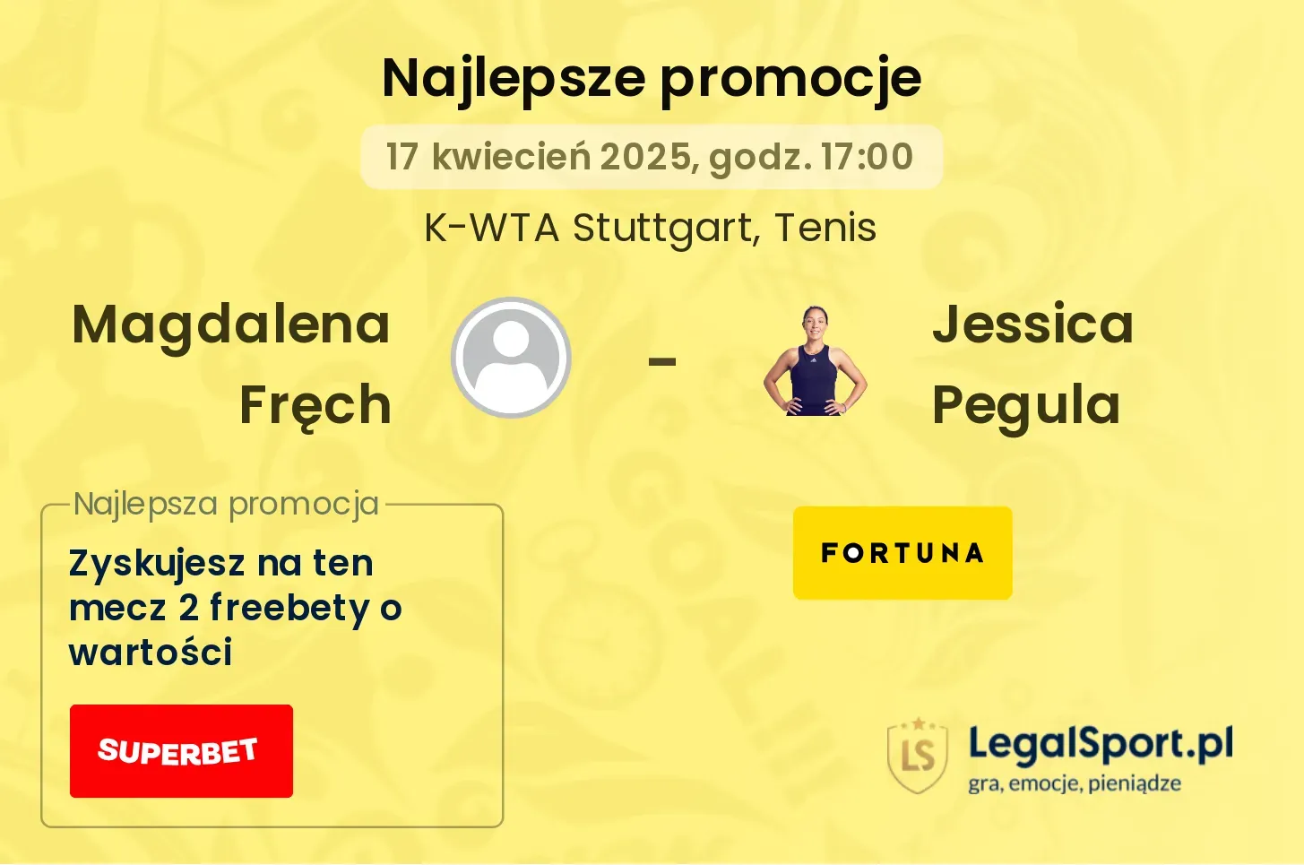 Magdalena Fręch - Jessica Pegula promocje u bukmacherów