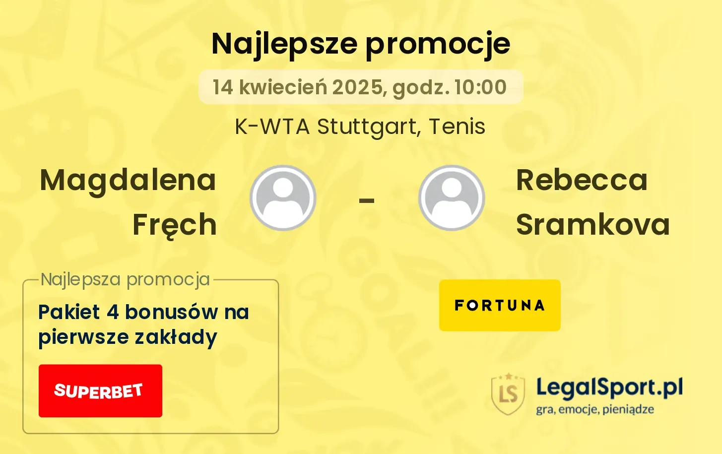 Magdalena Fręch - Rebecca Sramkova promocje u bukmacherów