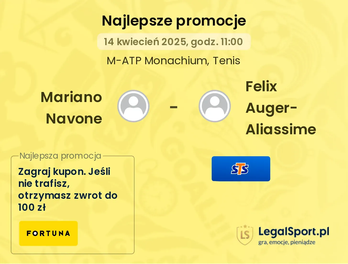 Mariano Navone - Felix Auger-Aliassime promocje bukmacherskie