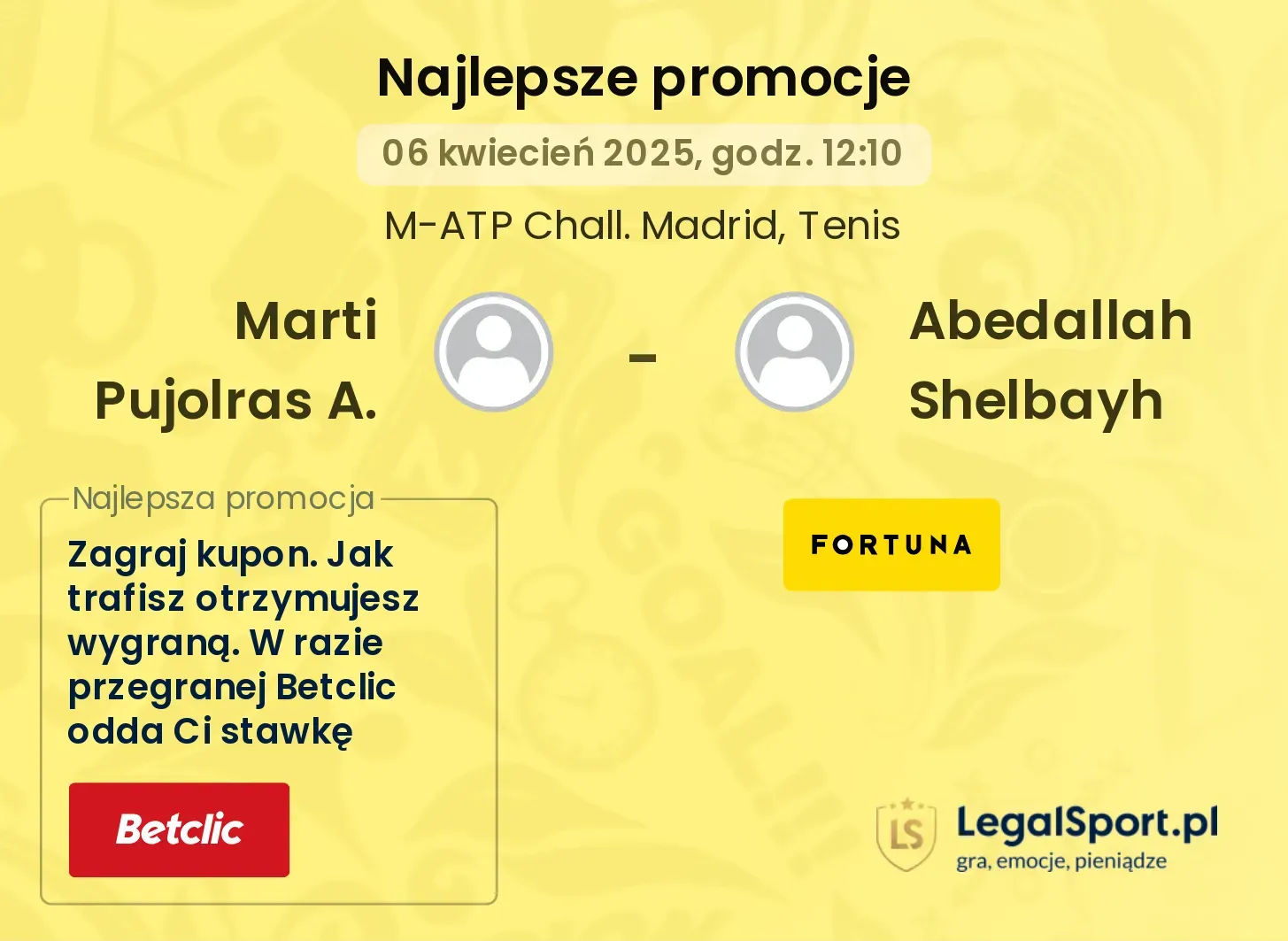 Marti Pujolras A. - Abedallah Shelbayh promocje bukmacherskie