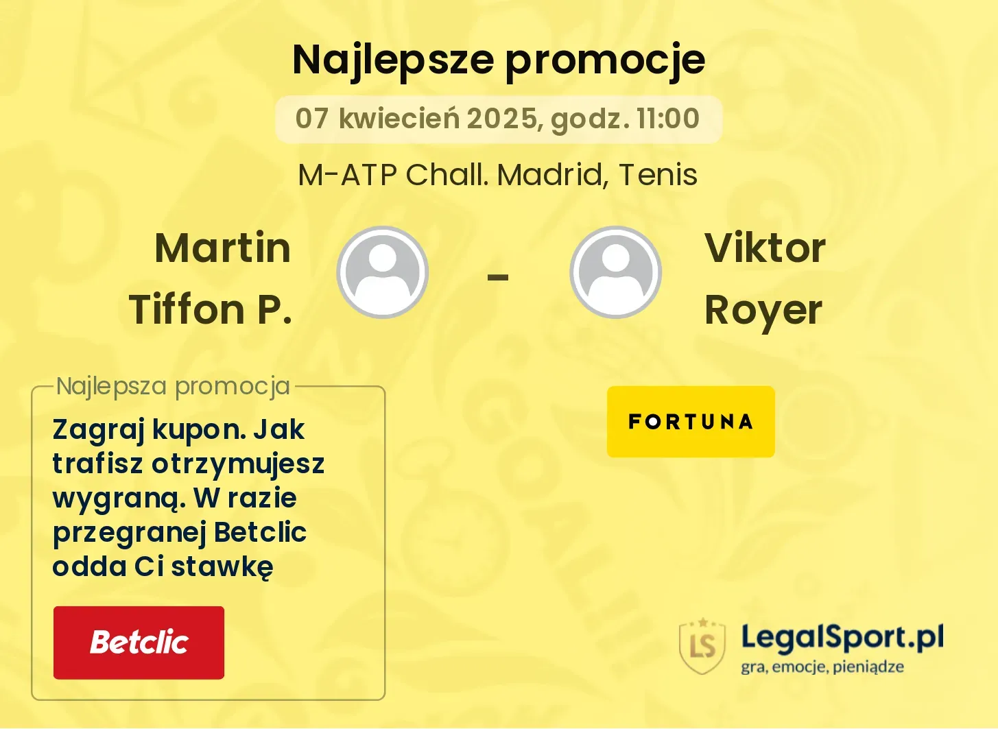 Martin Tiffon P. - Viktor Royer promocje bukmacherskie