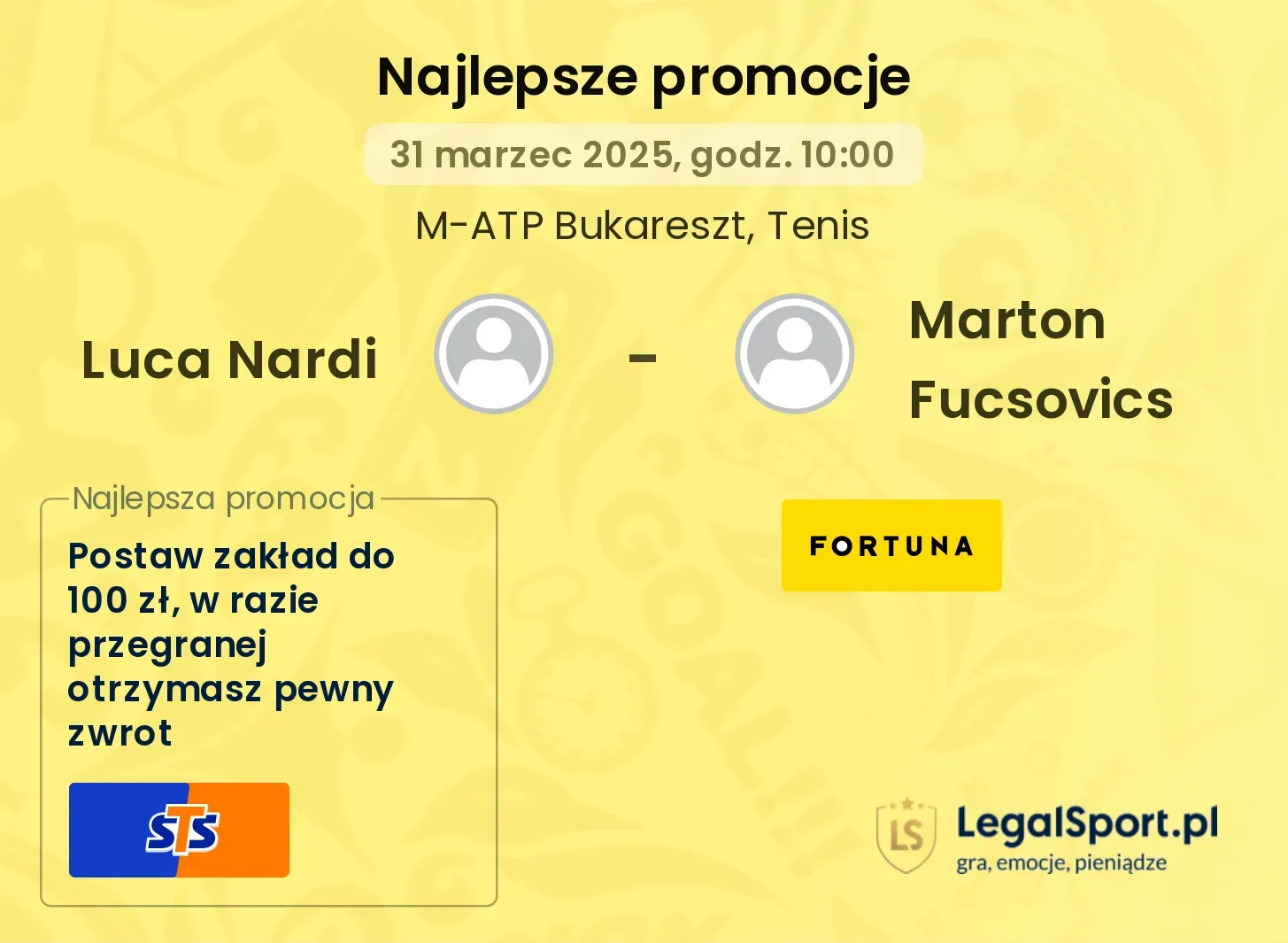 Luca Nardi - Marton Fucsovics promocje bukmacherskie