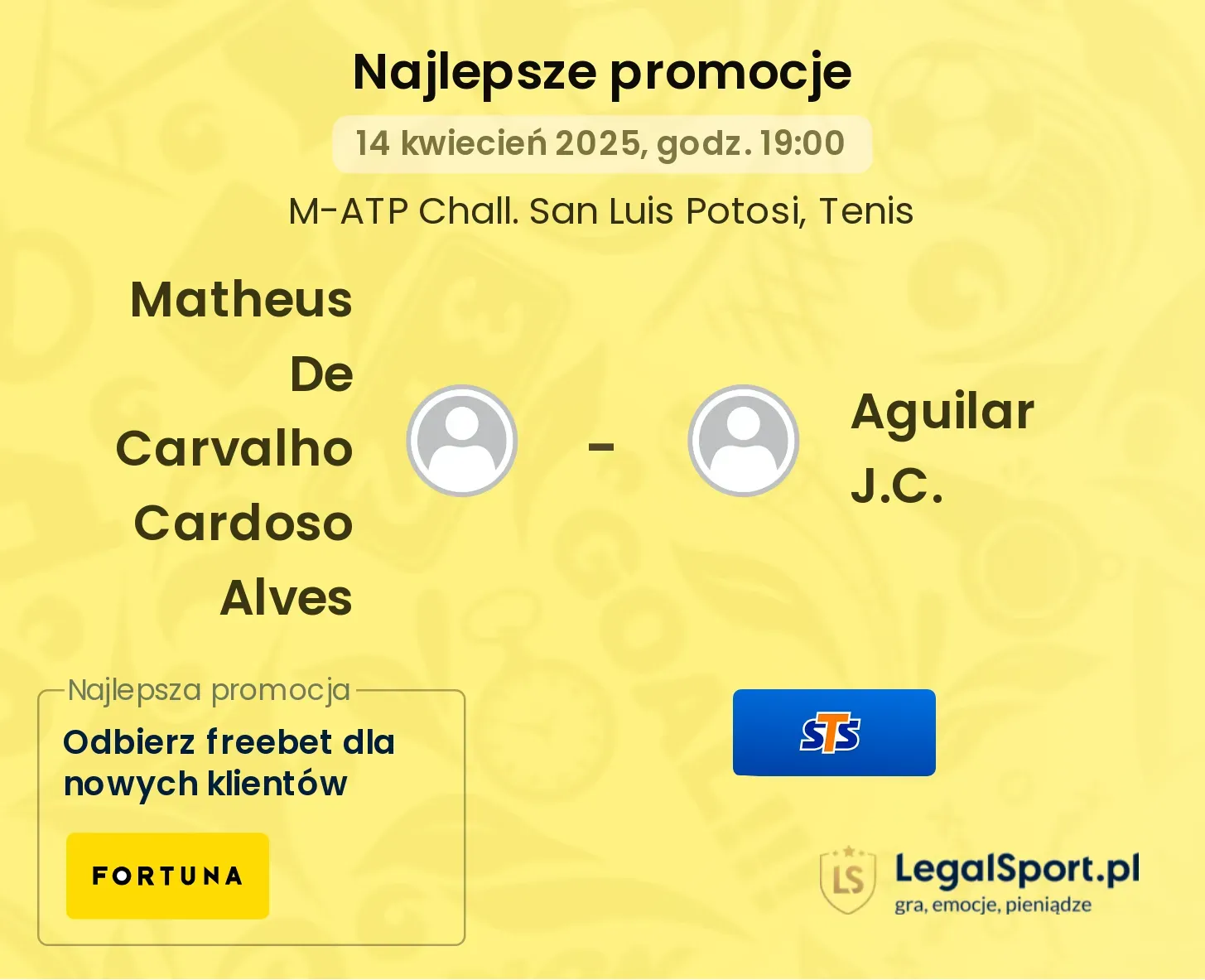 Matheus De Carvalho Cardoso Alves - Aguilar J.C. promocje bukmacherskie