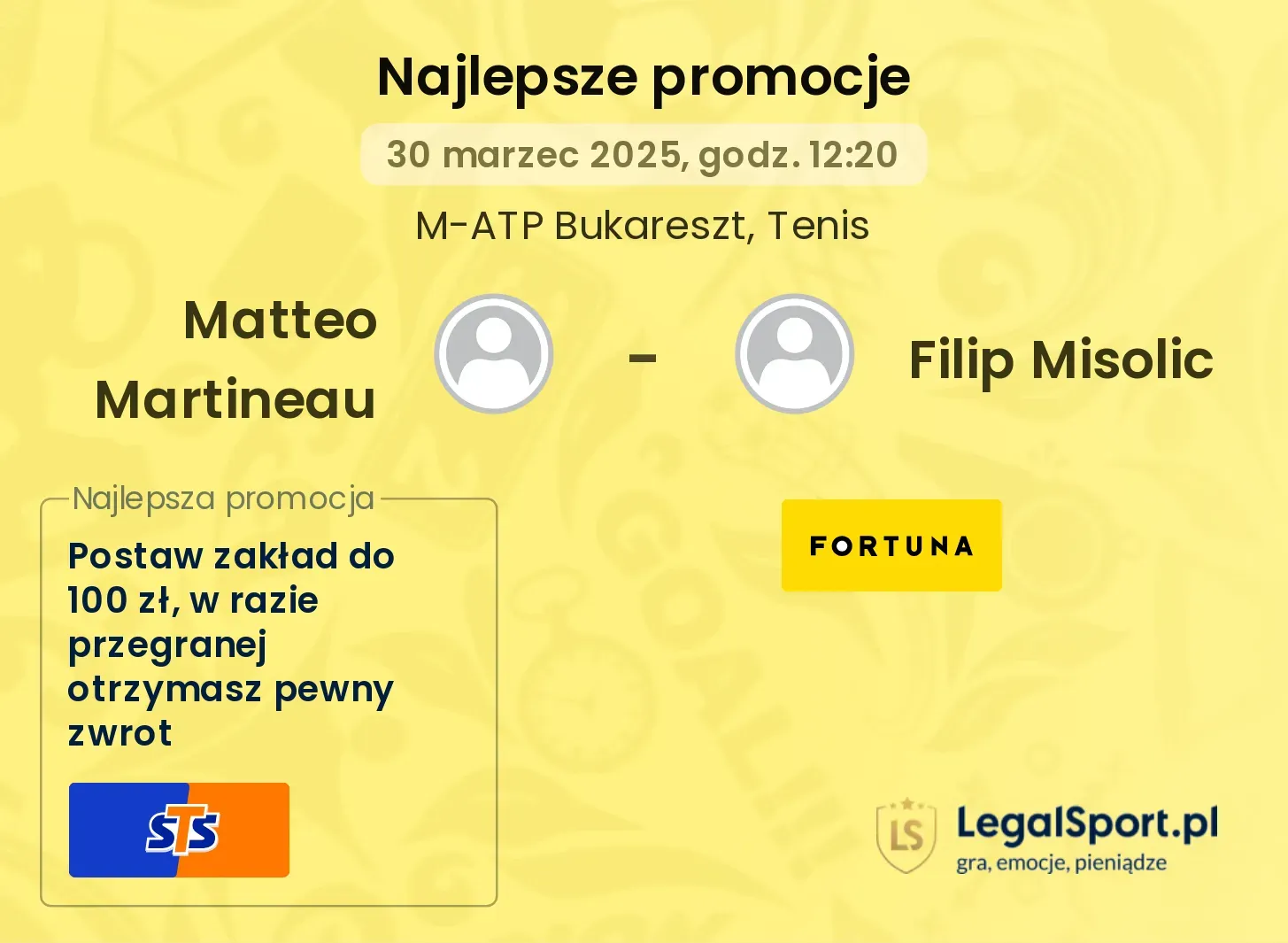 Matteo Martineau - Filip Misolic promocje u bukmacherów
