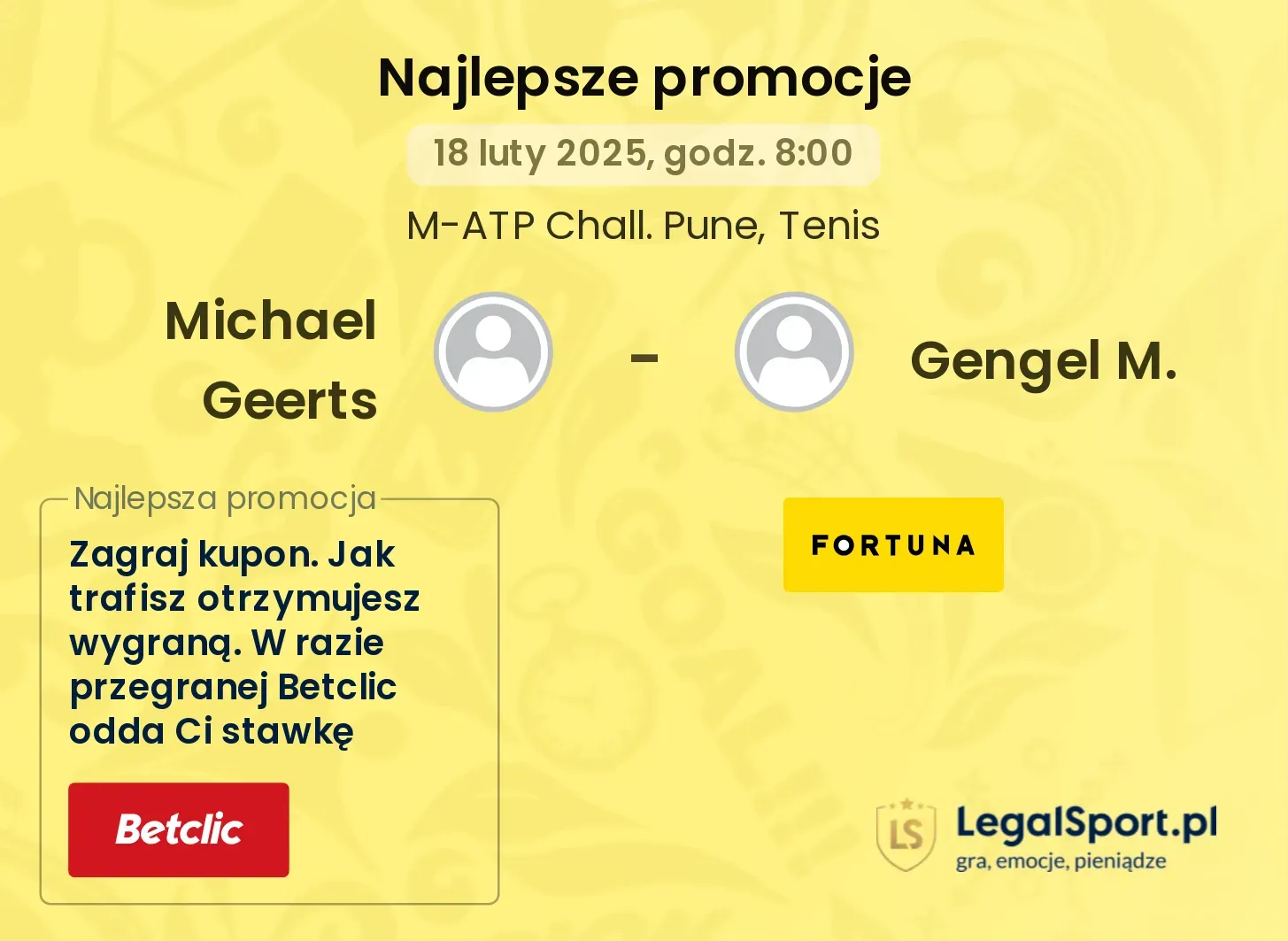 Michael Geerts - Gengel M. promocje bukmacherskie