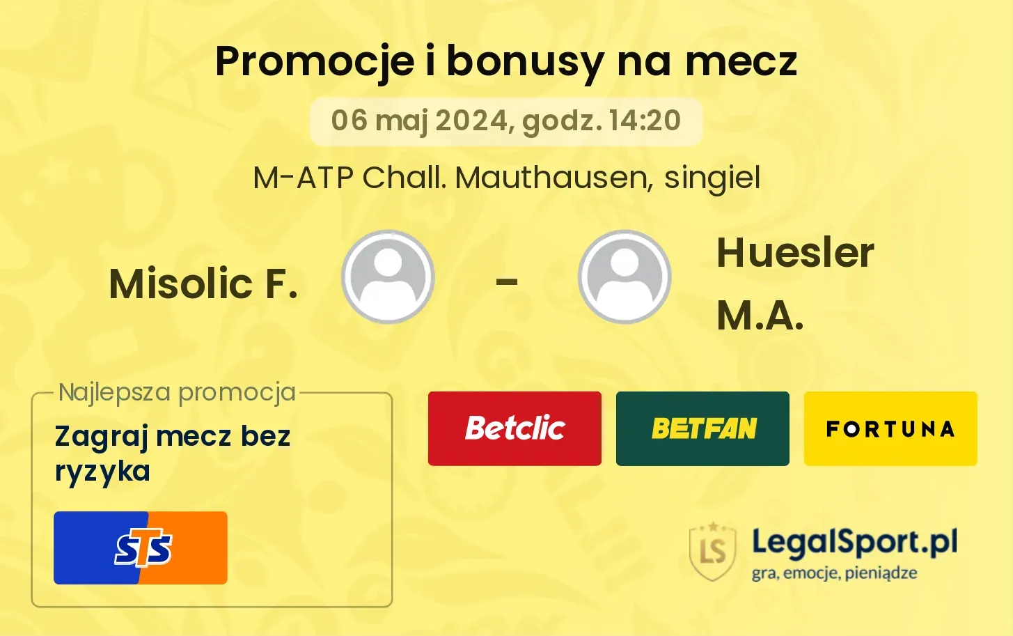Misolic F. - Huesler M.A. promocje bonusy na mecz