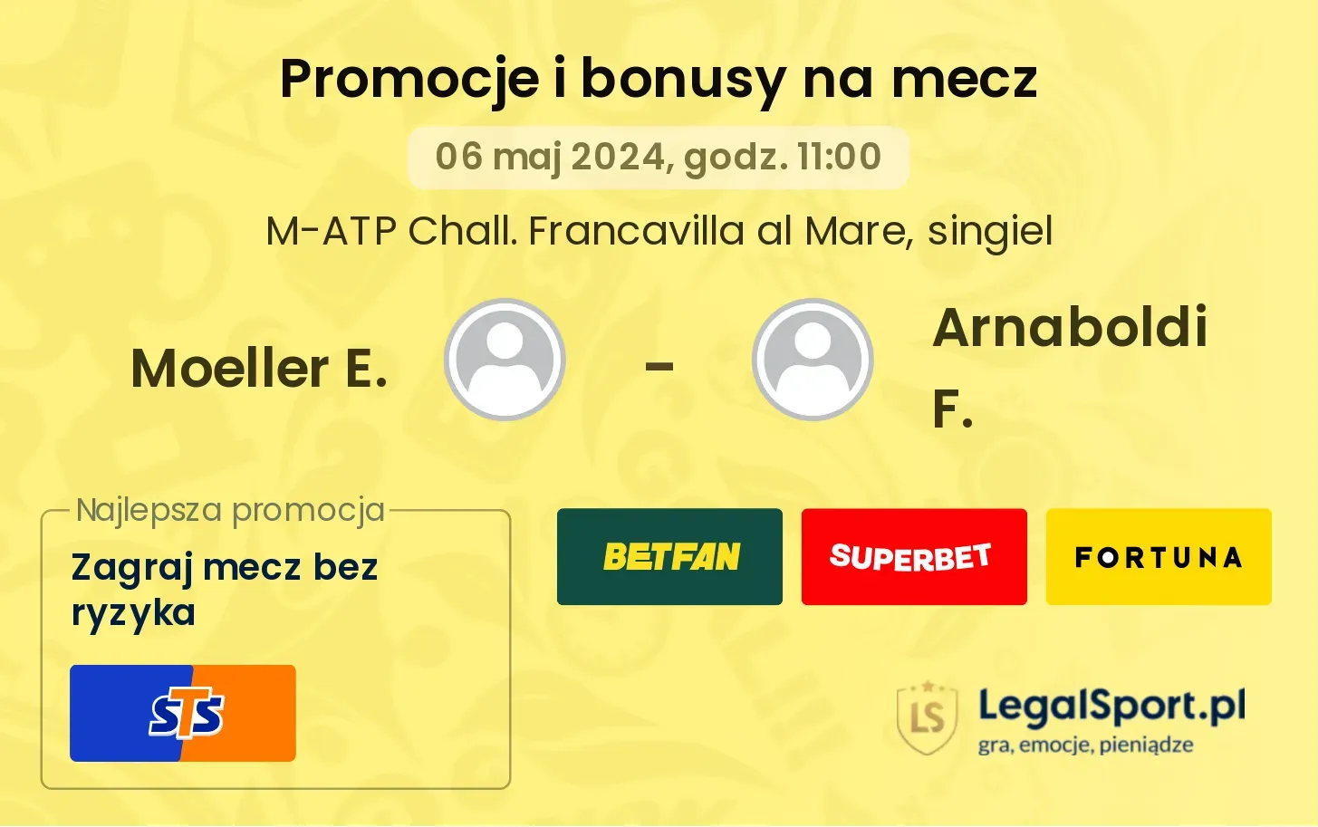 Moeller E. - Arnaboldi F. promocje bonusy na mecz
