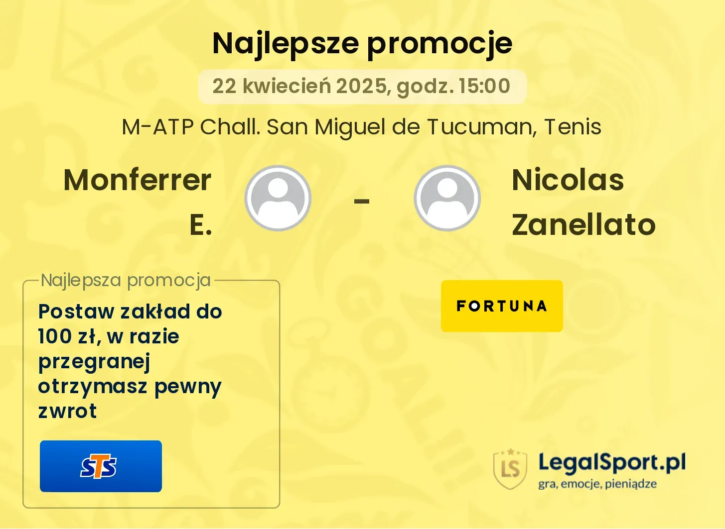 Monferrer E. - Nicolas Zanellato promocje bukmacherskie