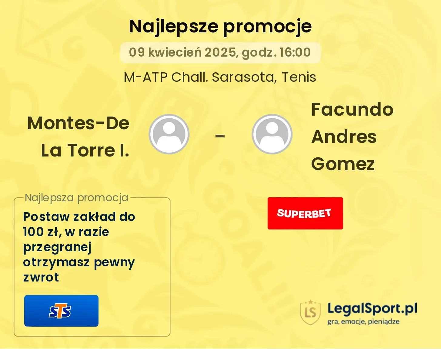 Montes-De La Torre I. - Facundo Andres Gomez promocje u bukmacherów