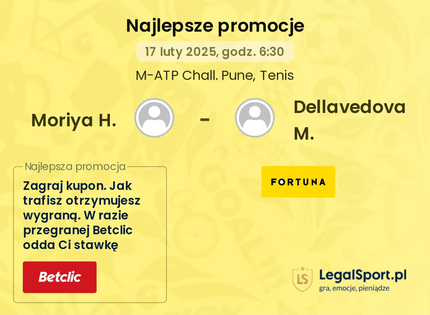 Moriya H. - Dellavedova M. promocje u bukmacherów