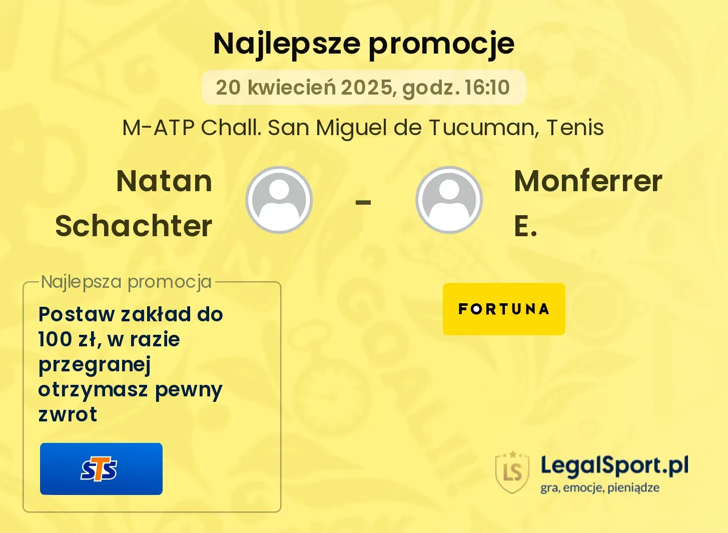 Natan Schachter - Monferrer E. promocje u bukmacherów