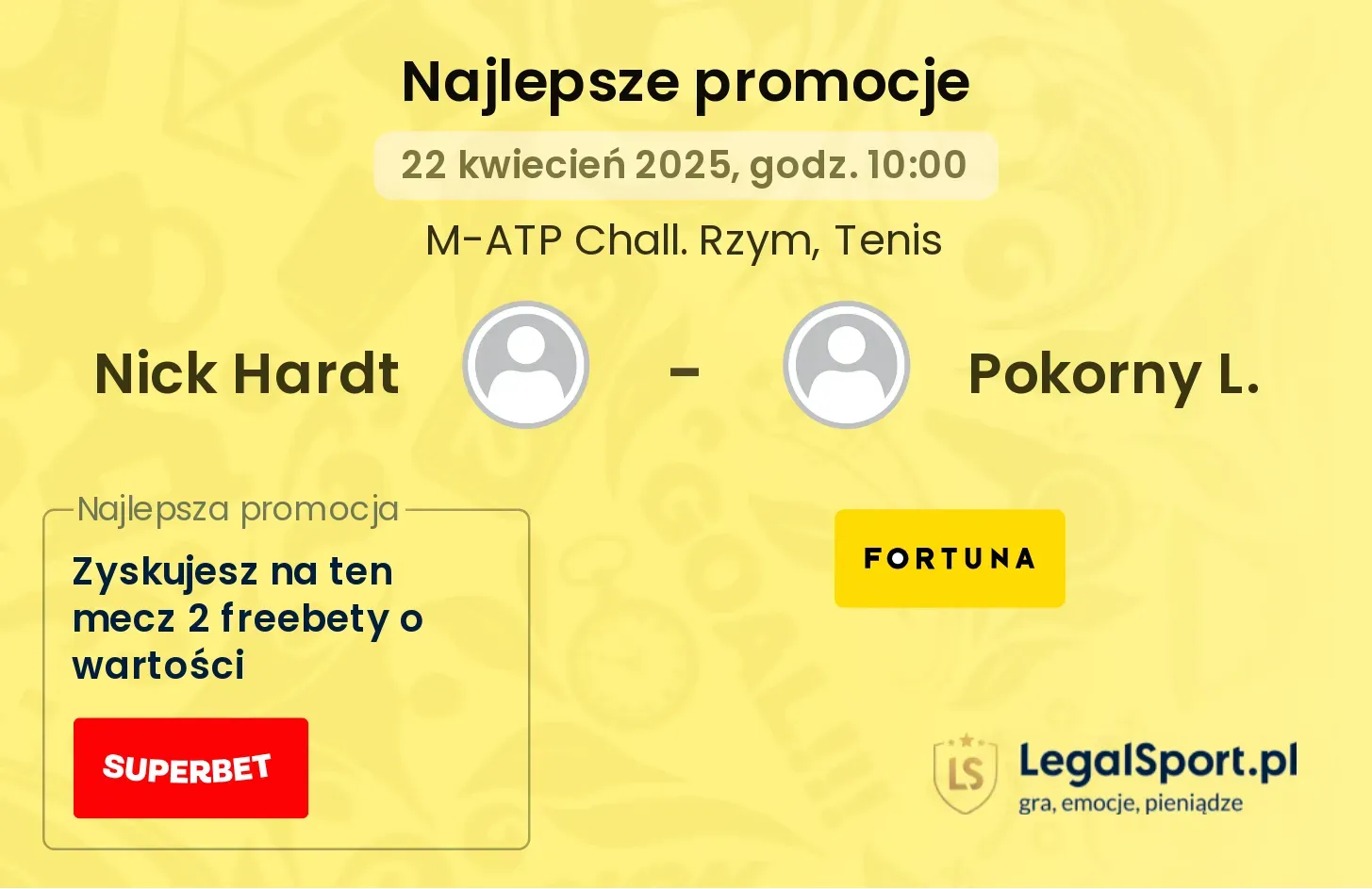 Nick Hardt - Pokorny L. promocje u bukmacherów