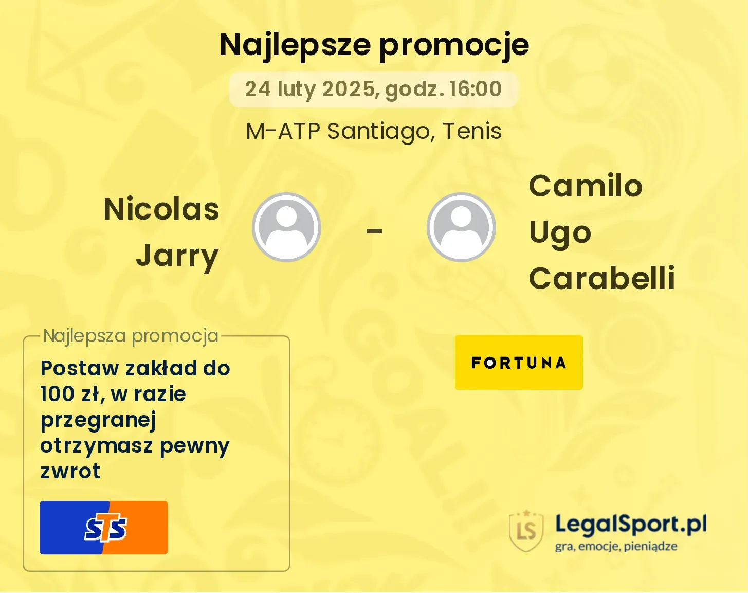 Nicolas Jarry - Camilo Ugo Carabelli promocje u bukmacherów