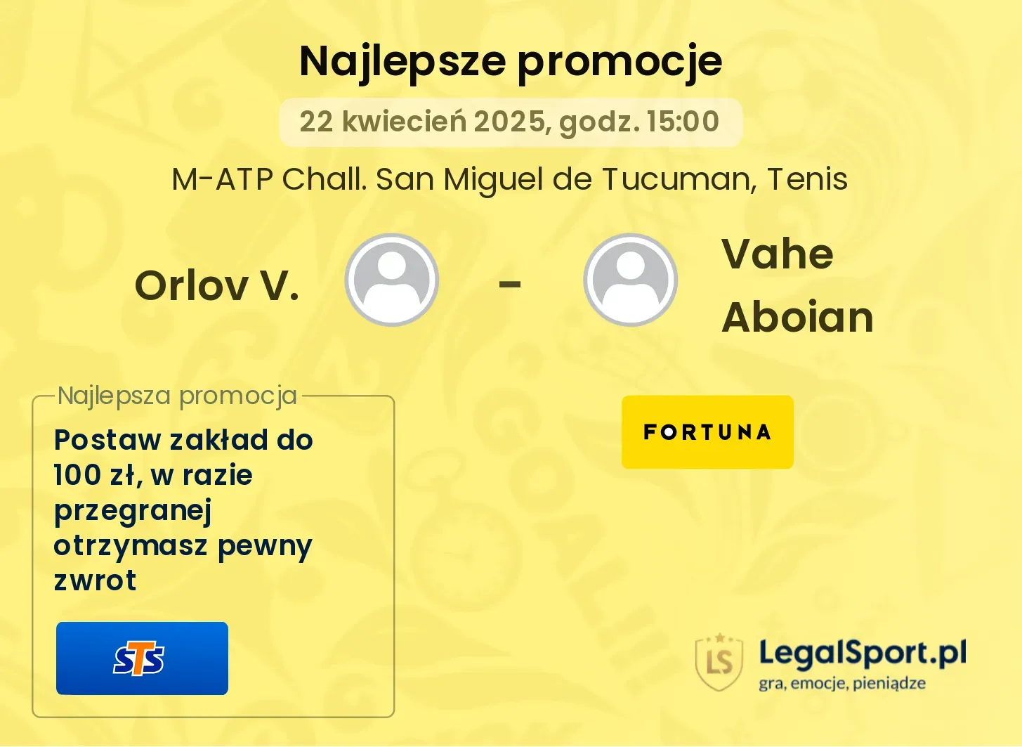 Orlov V. - Vahe Aboian promocje u bukmacherów