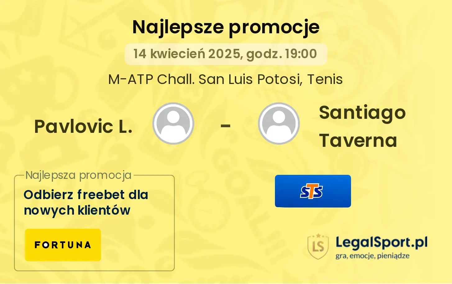 Pavlovic L. - Santiago Taverna promocje bukmacherskie