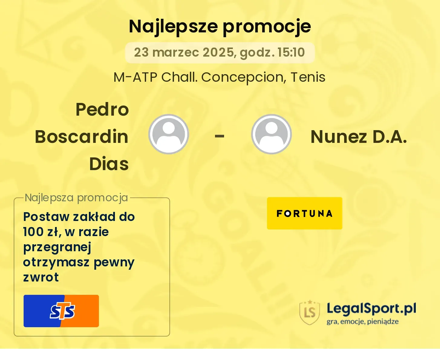 Pedro Boscardin Dias - Nunez D.A. promocje u bukmacherów