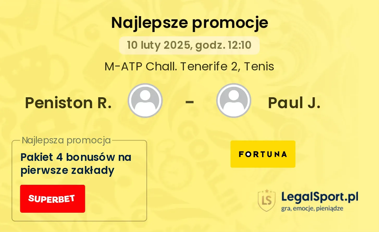 Peniston R. - Paul J. promocje bukmacherskie