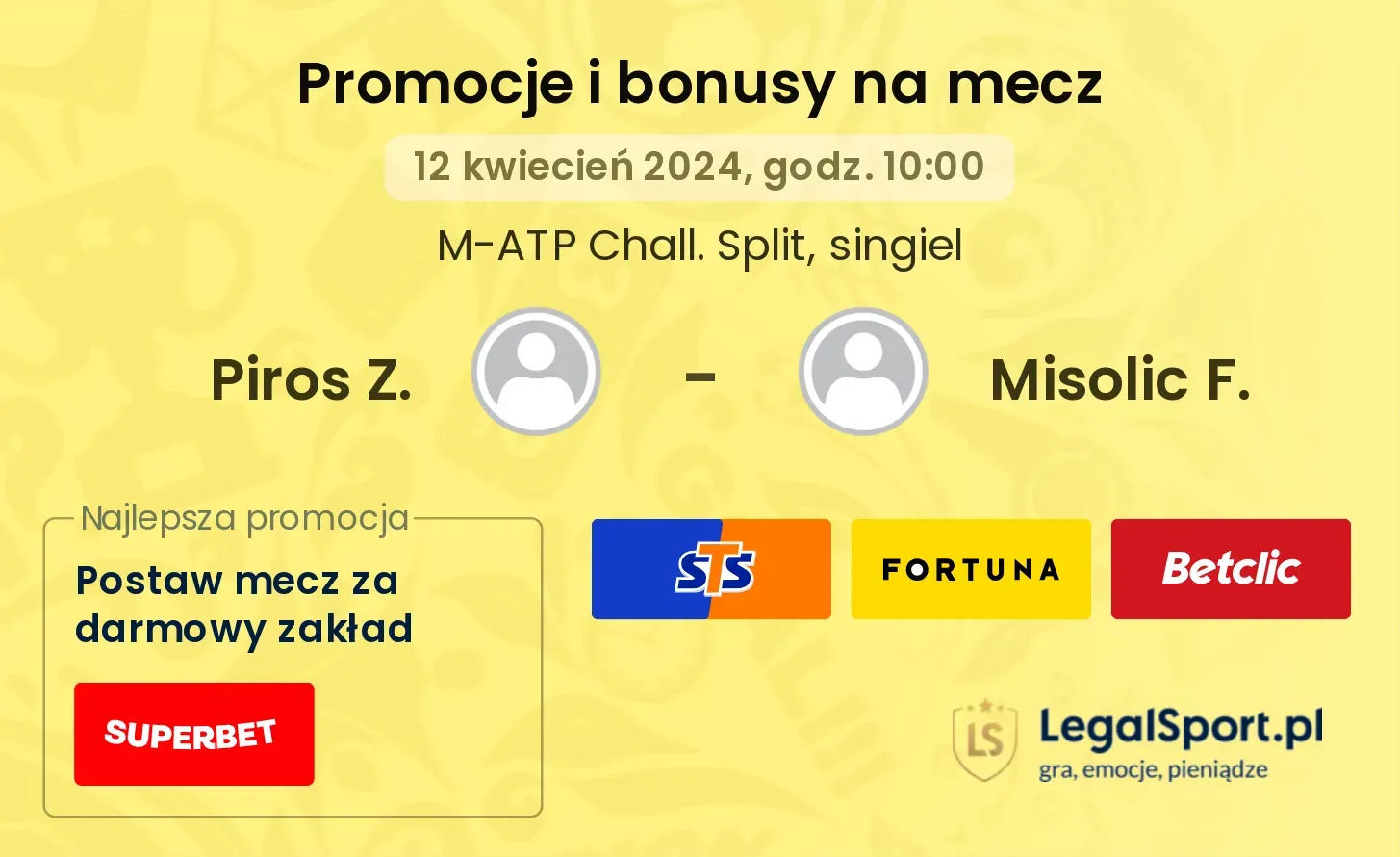 Piros Z. - Misolic F. promocje bonusy na mecz
