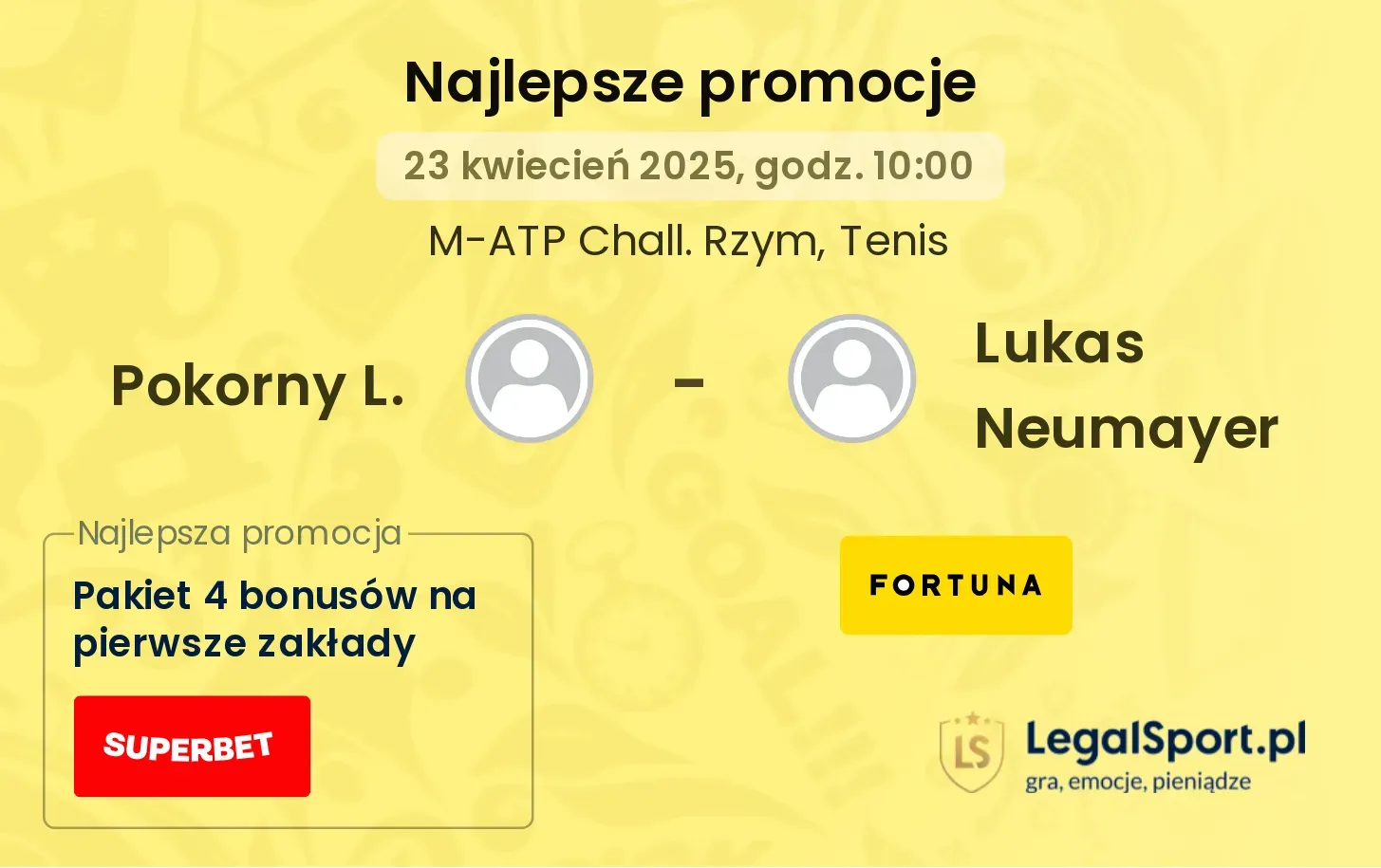 Pokorny L. - Lukas Neumayer promocje bukmacherskie