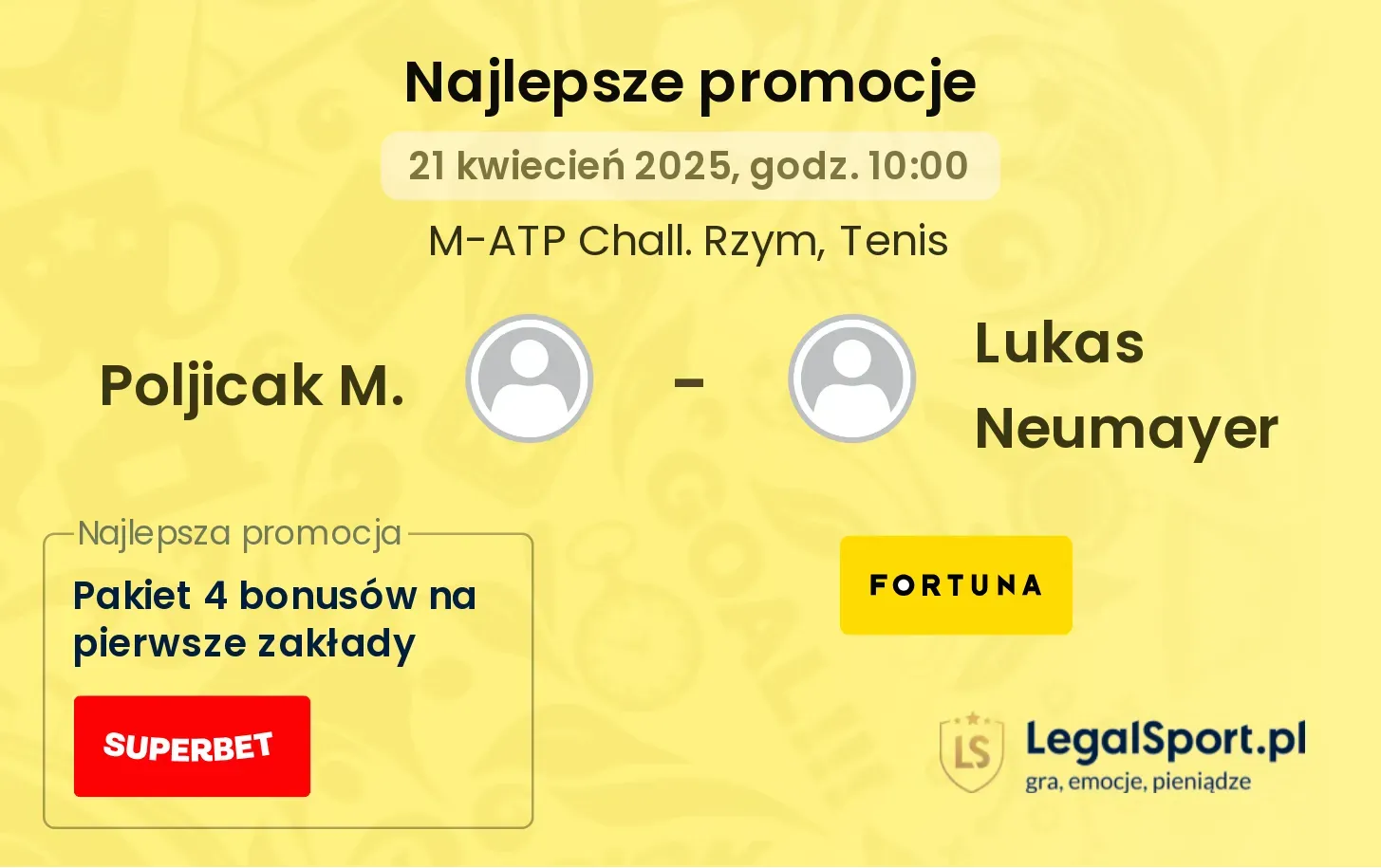 Poljicak M. - Lukas Neumayer promocje u bukmacherów