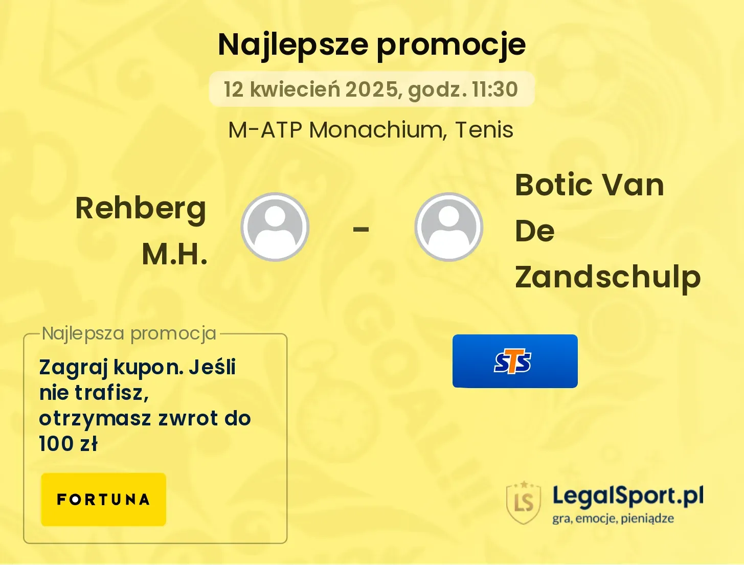 Rehberg M.H. - Botic Van De Zandschulp promocje u bukmacherów