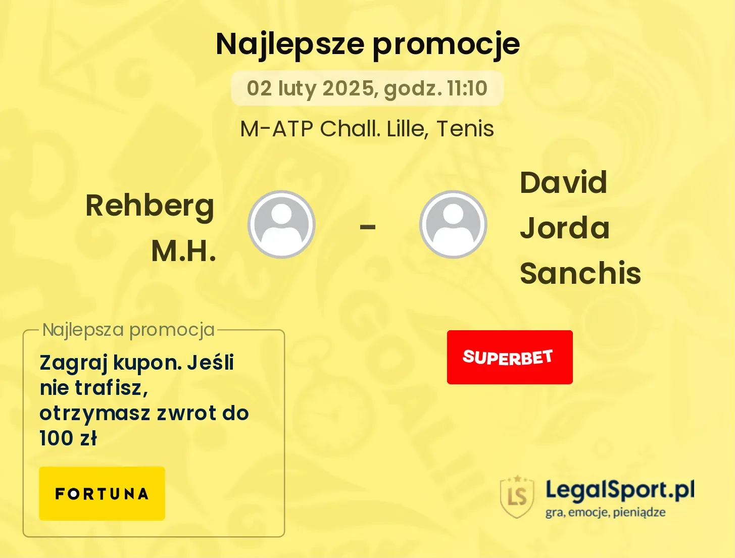 Rehberg M.H. - David Jorda Sanchis promocje bukmacherskie