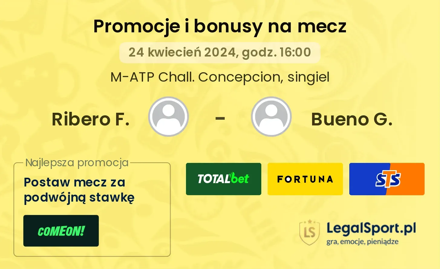 Ribero F. - Bueno G. promocje bonusy na mecz