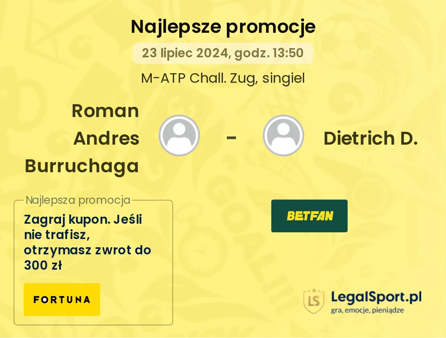 Roman Andres Burruchaga - Dietrich D. promocje u bukmacherów (23.07, 13:50)