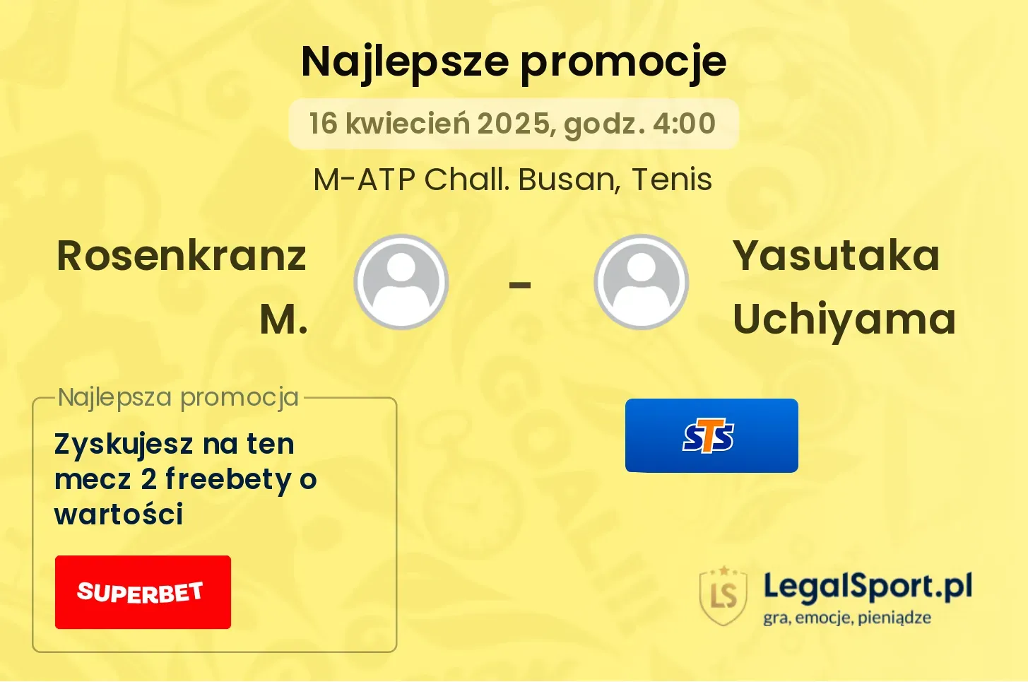 Rosenkranz M. - Yasutaka Uchiyama promocje bukmacherskie