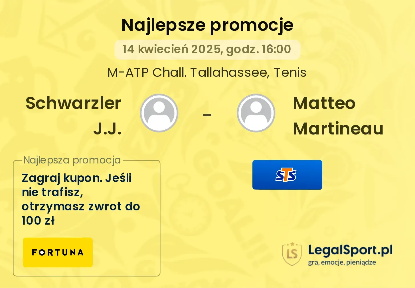 Schwarzler J.J. - Matteo Martineau promocje u bukmacherów