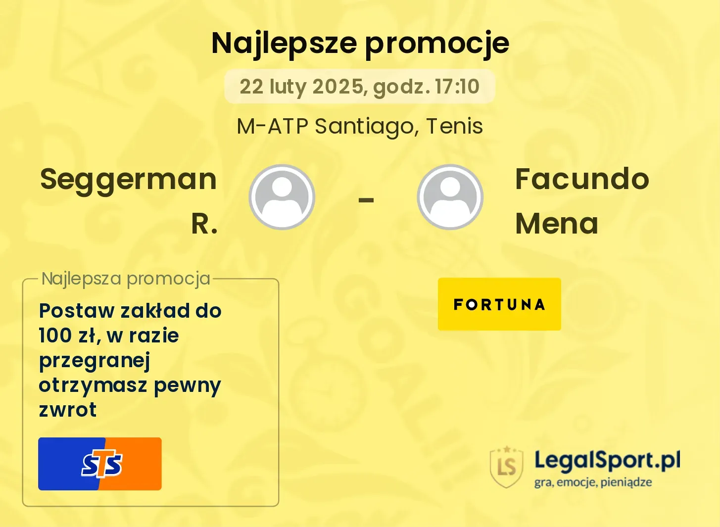 Seggerman R. - Facundo Mena promocje bukmacherskie