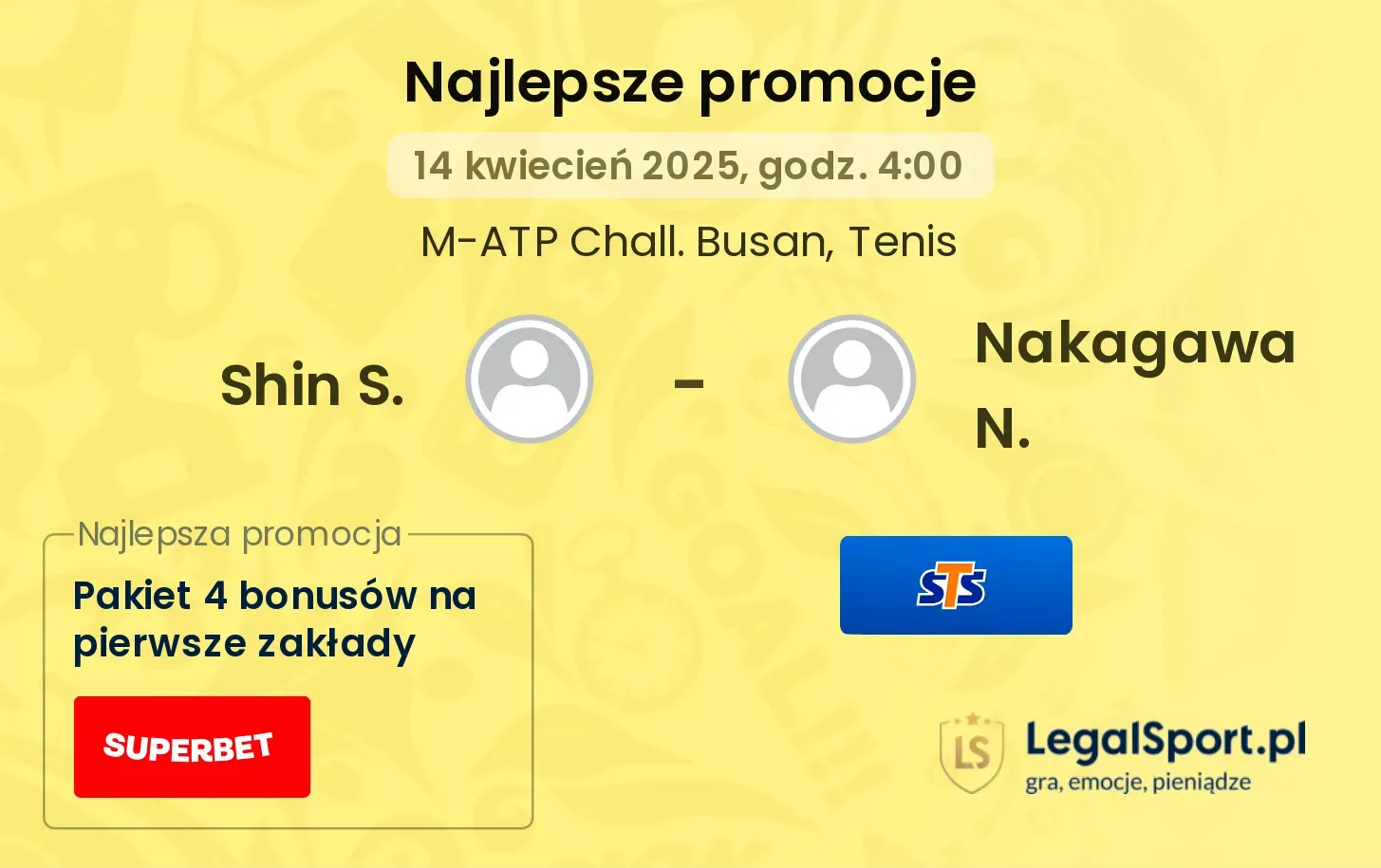 Shin S. - Nakagawa N. promocje u bukmacherów