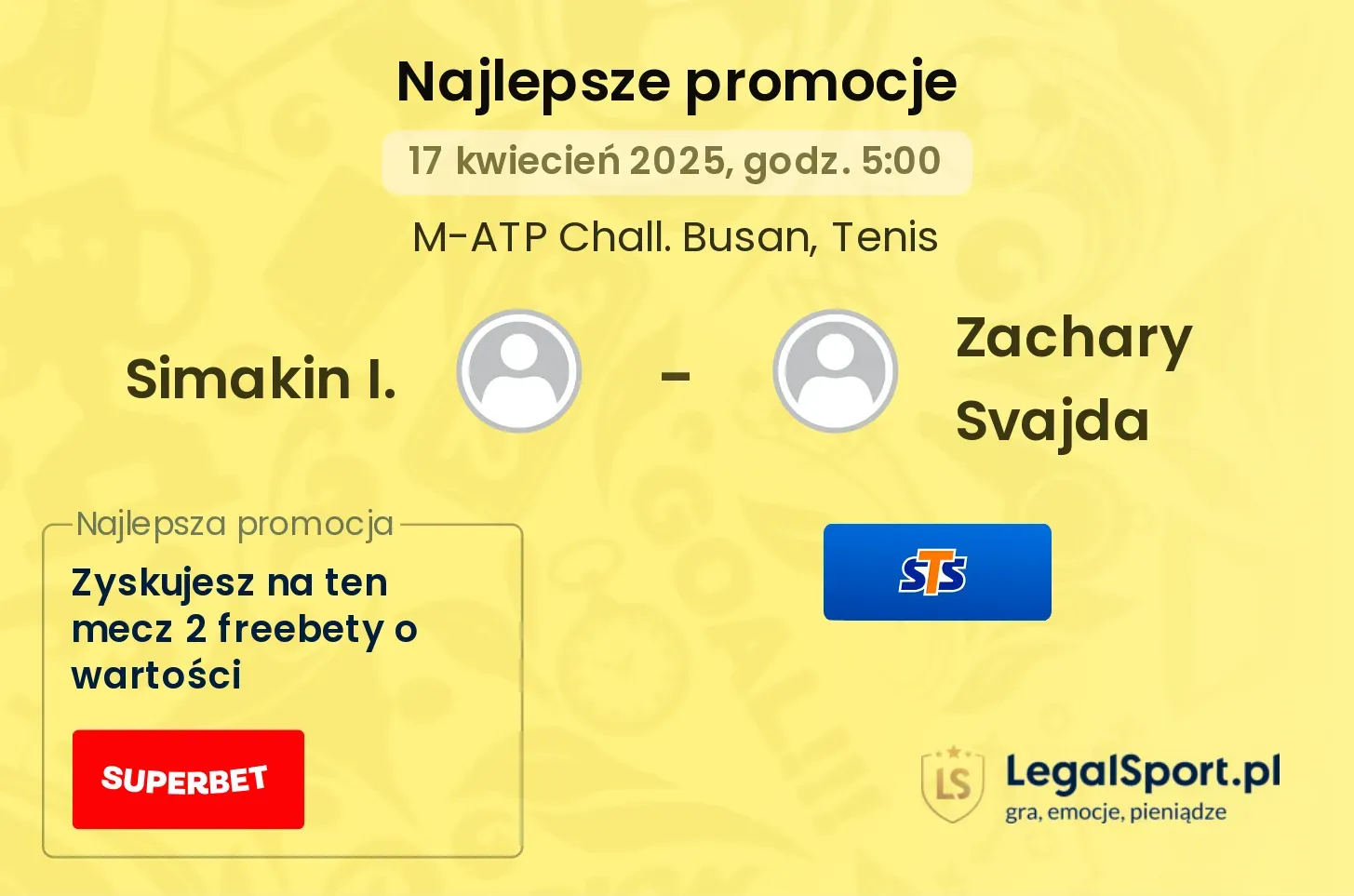 Simakin I. - Zachary Svajda promocje u bukmacherów