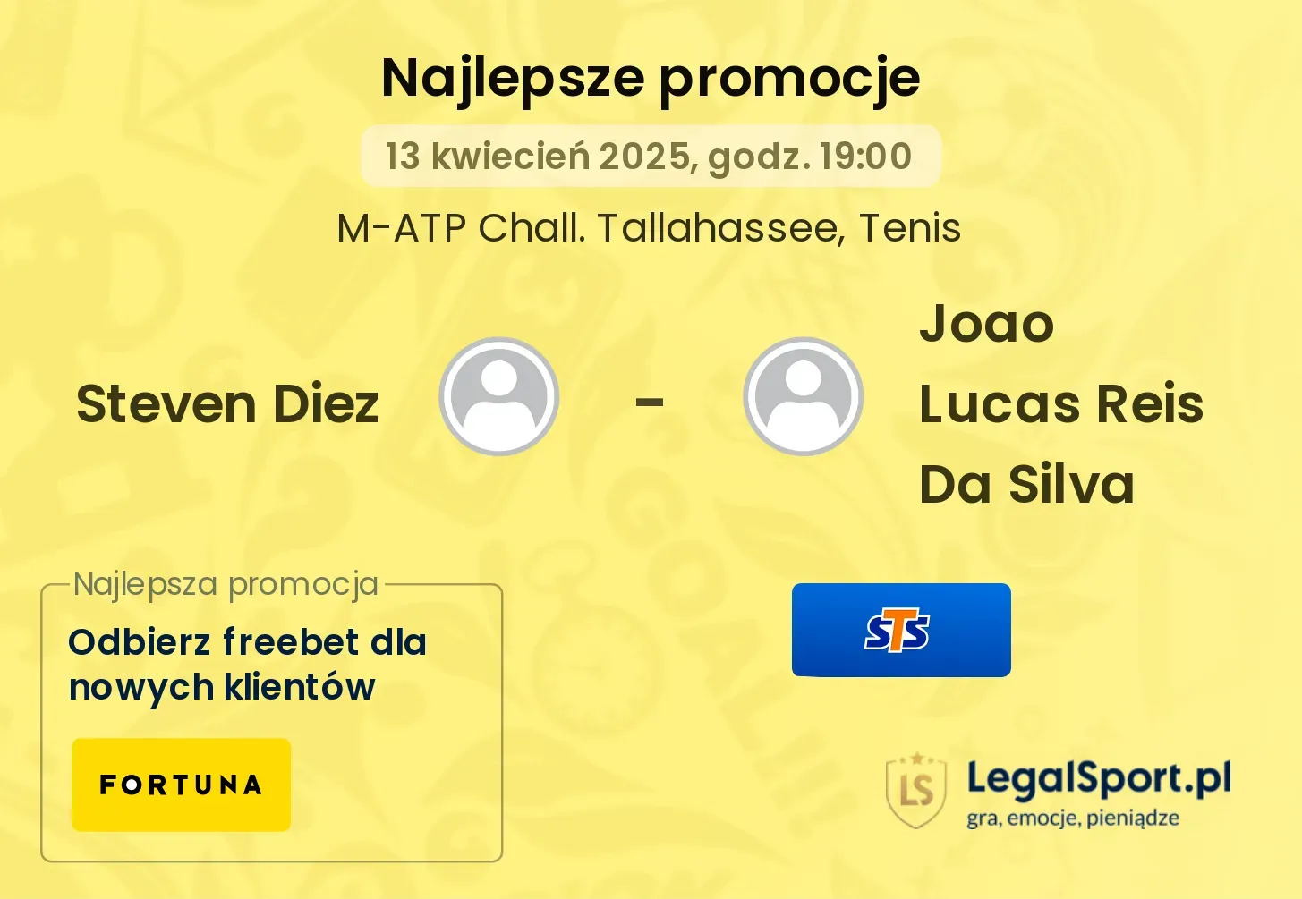 Steven Diez - Joao Lucas Reis Da Silva promocje u bukmacherów