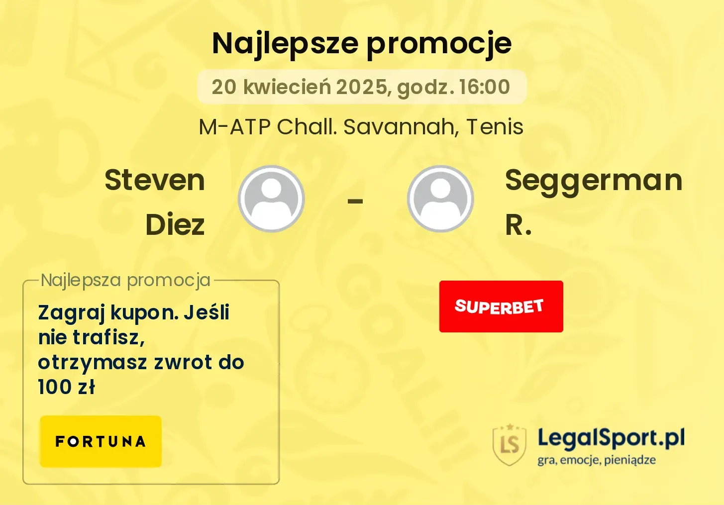 Steven Diez - Seggerman R. promocje bukmacherskie