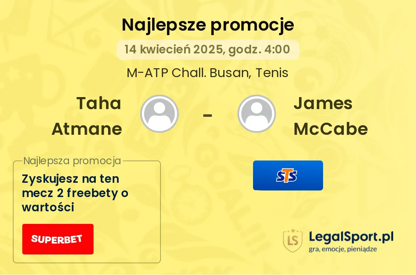 Taha Atmane - James McCabe promocje bukmacherskie