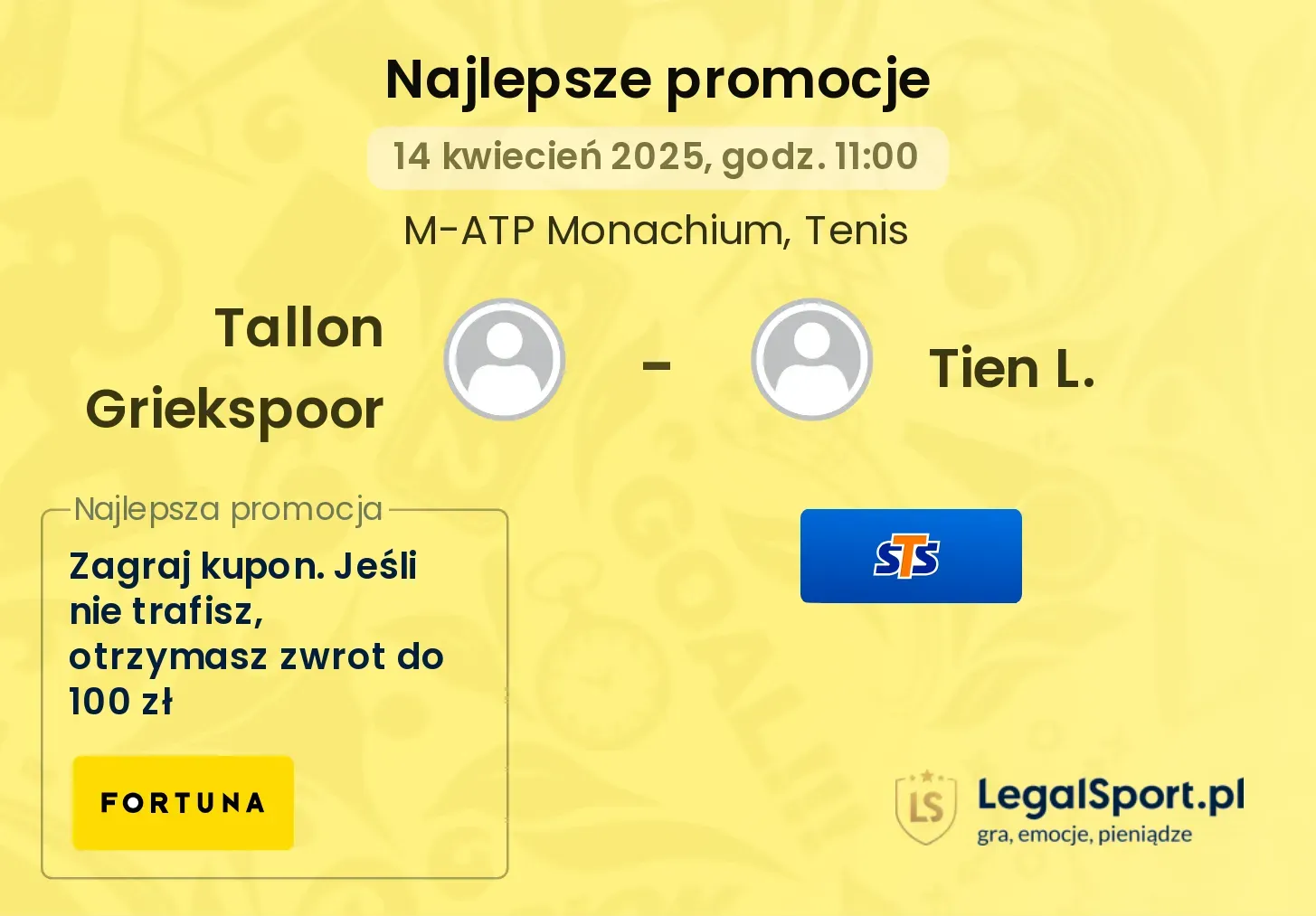 Tallon Griekspoor - Tien L. promocje bukmacherskie