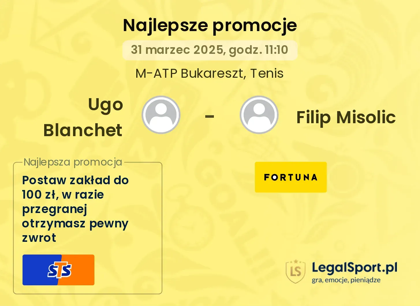 Ugo Blanchet - Filip Misolic promocje bukmacherskie