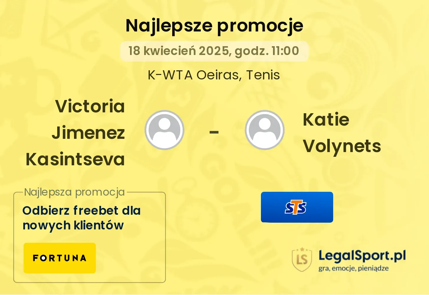 Victoria Jimenez Kasintseva - Katie Volynets promocje u bukmacherów