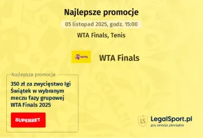 WTA Finals 2025 promocje bukmacherskie