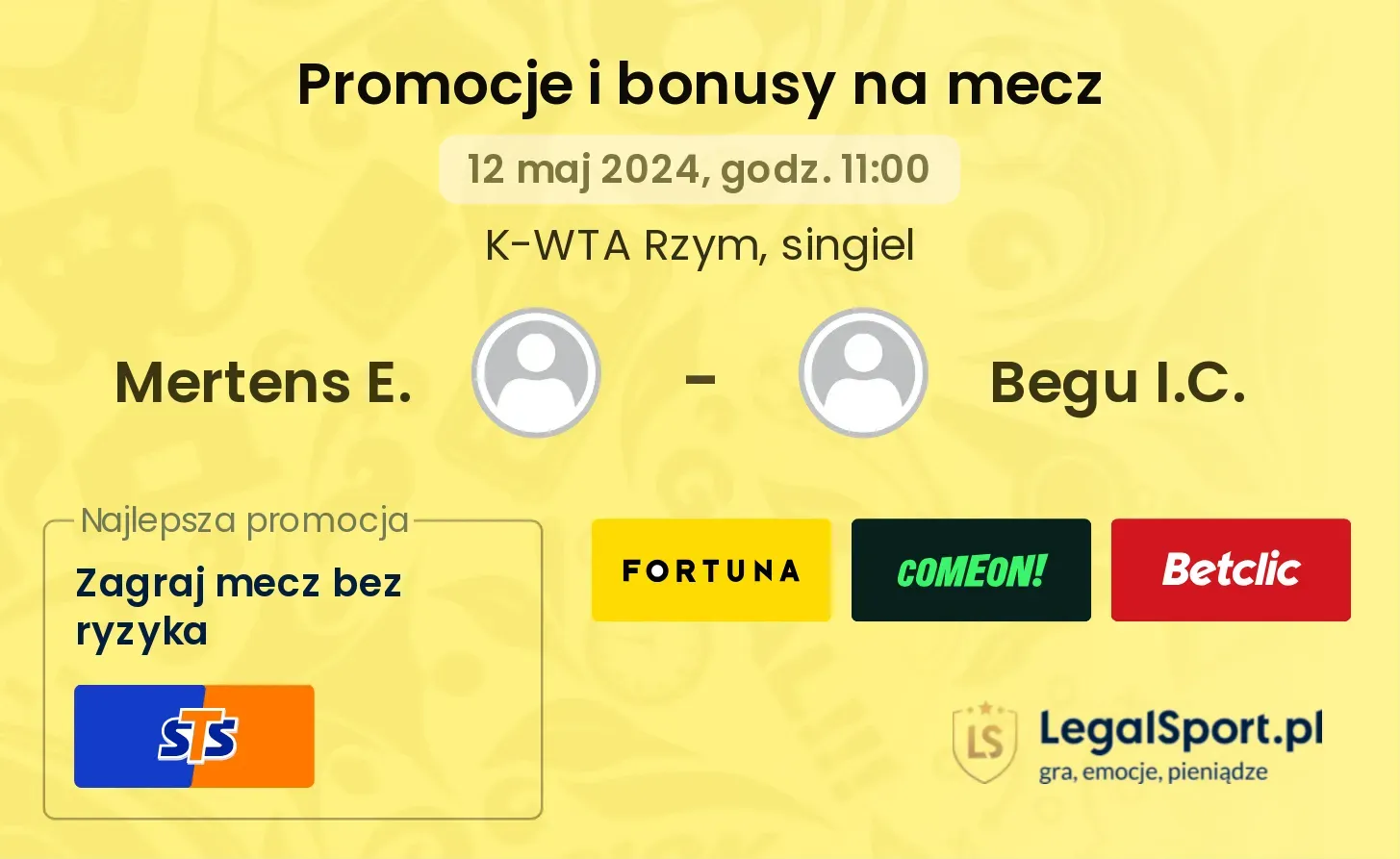 Mertens E. - Begu I.C. promocje bonusy na mecz