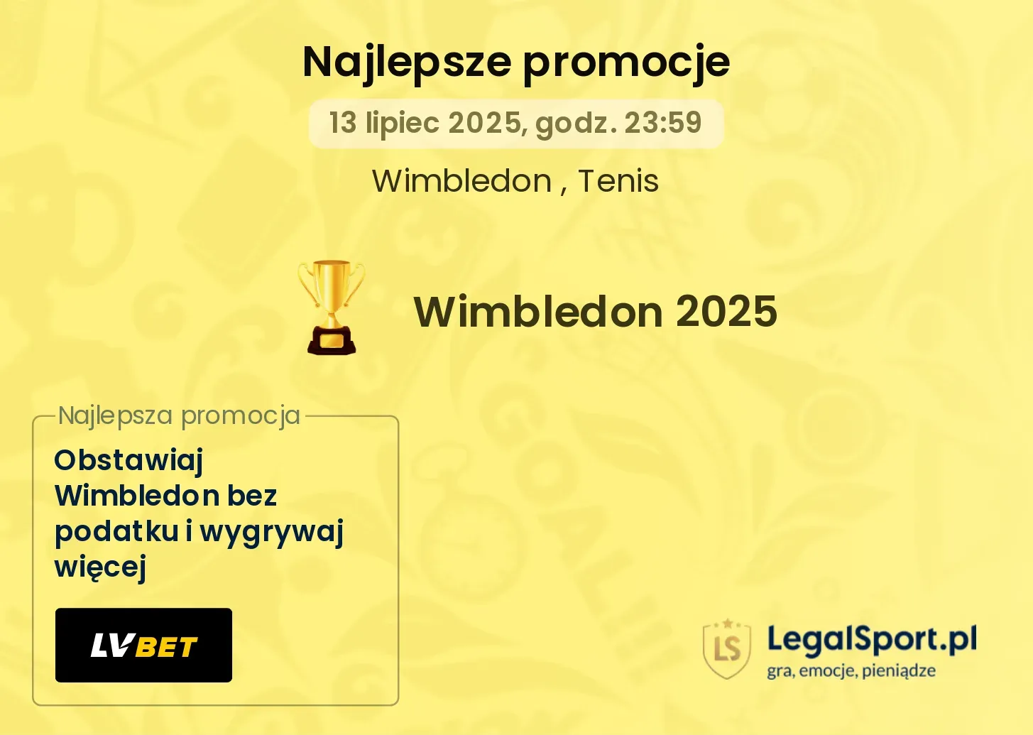 Tenis Wimbledon promocje bukmacherskie