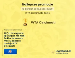 Promocje bukmacherskie na WTA Cincinnati 
