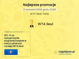 Promocje bukmacherskie na WTA Seul