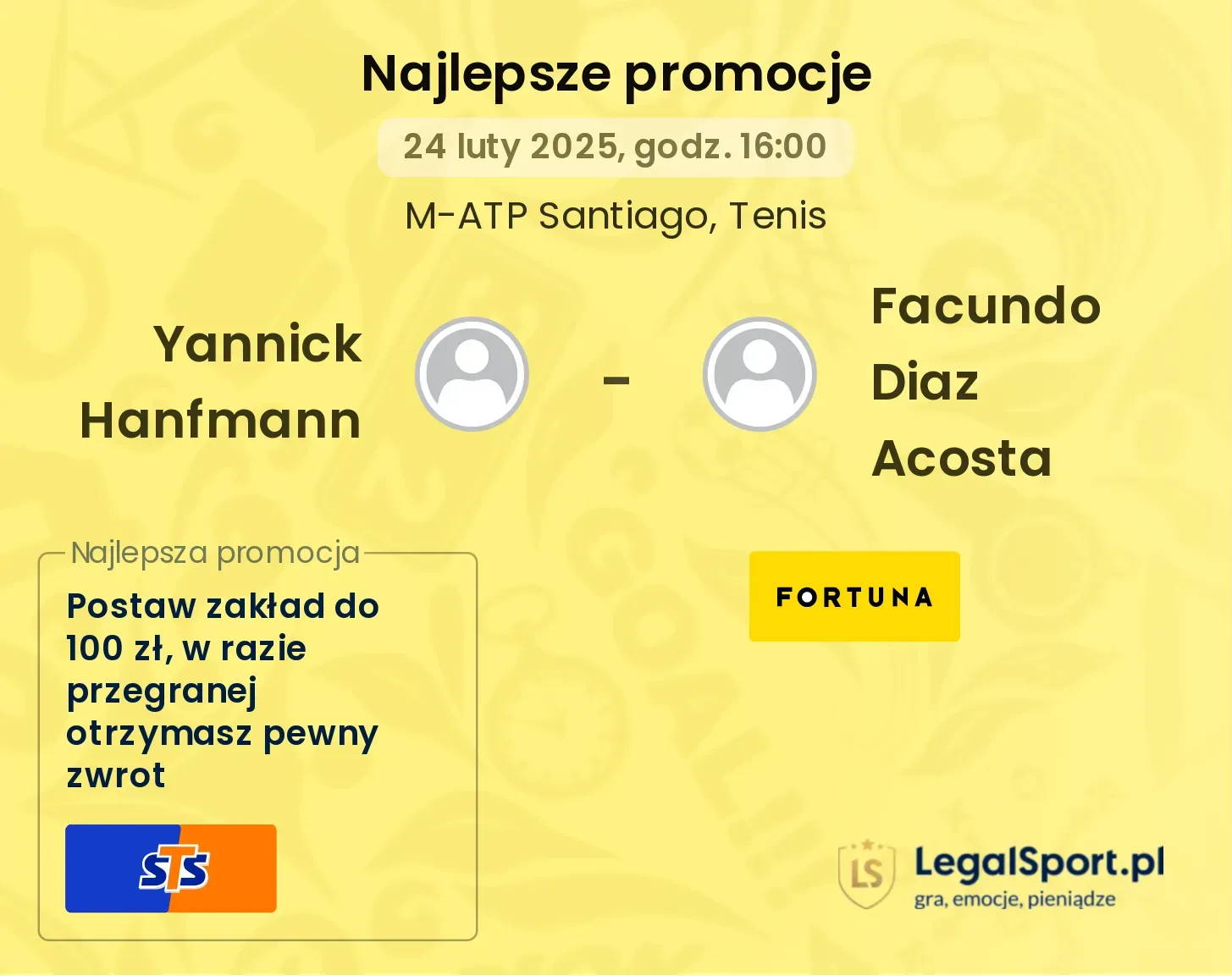 Yannick Hanfmann - Facundo Diaz Acosta promocje bukmacherskie